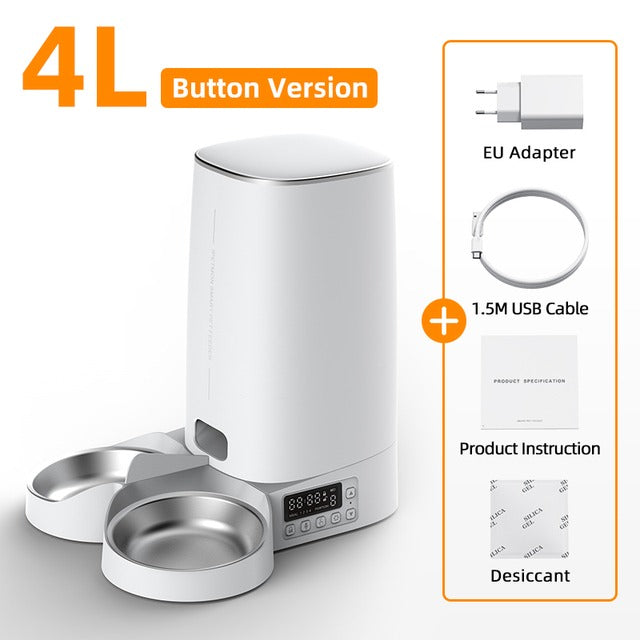 4L Automatic Pet Feeder Cat Food Dispenser