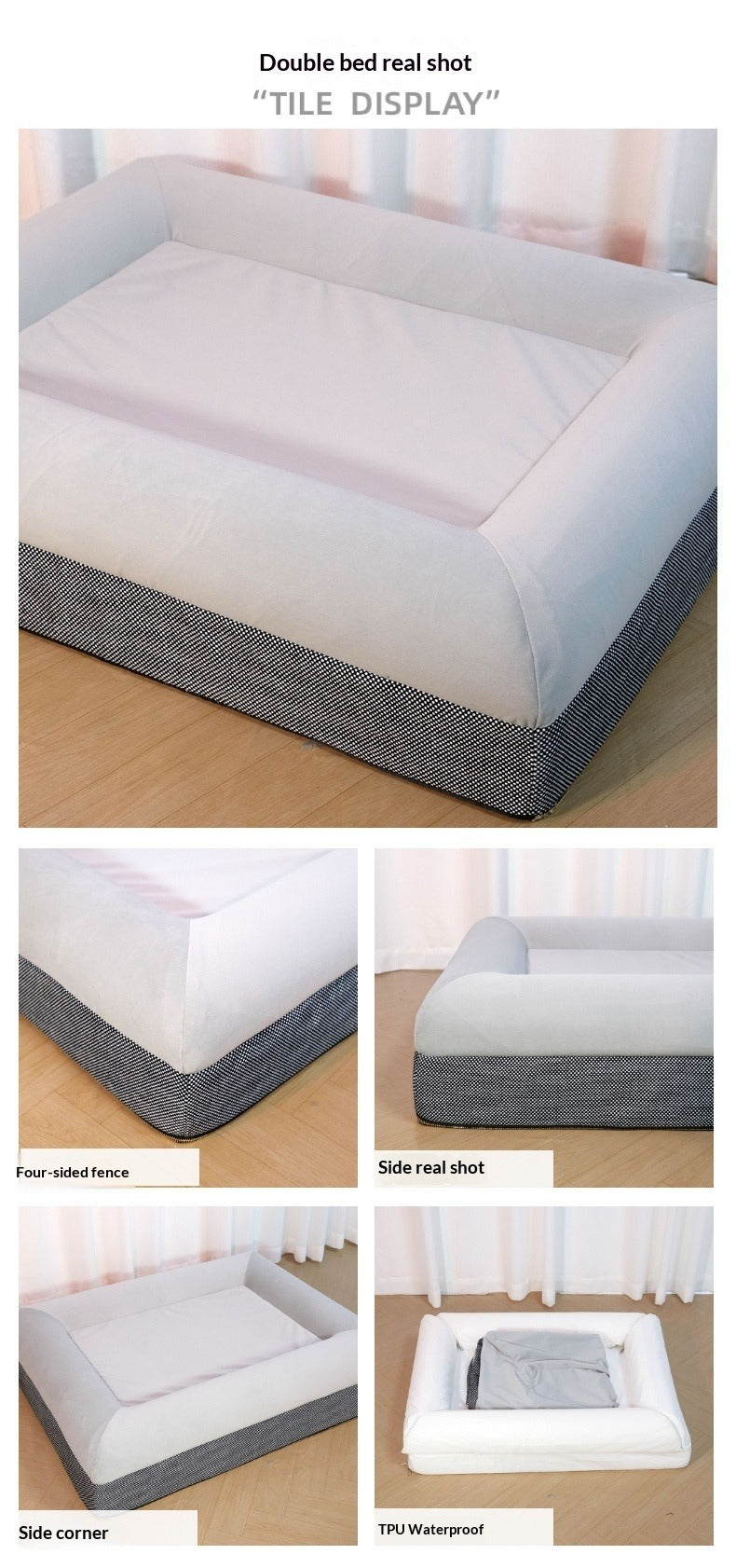 Rectangular Pet Sofa Bed for Dogs