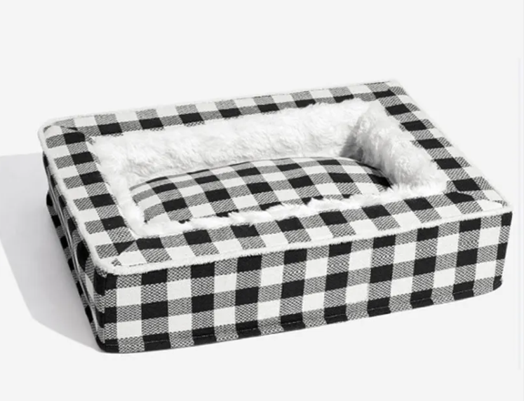 Washable Classic Plaid Pet Bed
