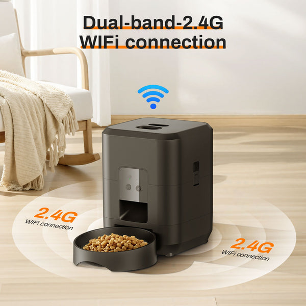 Pet Feeder with Timer and Wi-Fi App