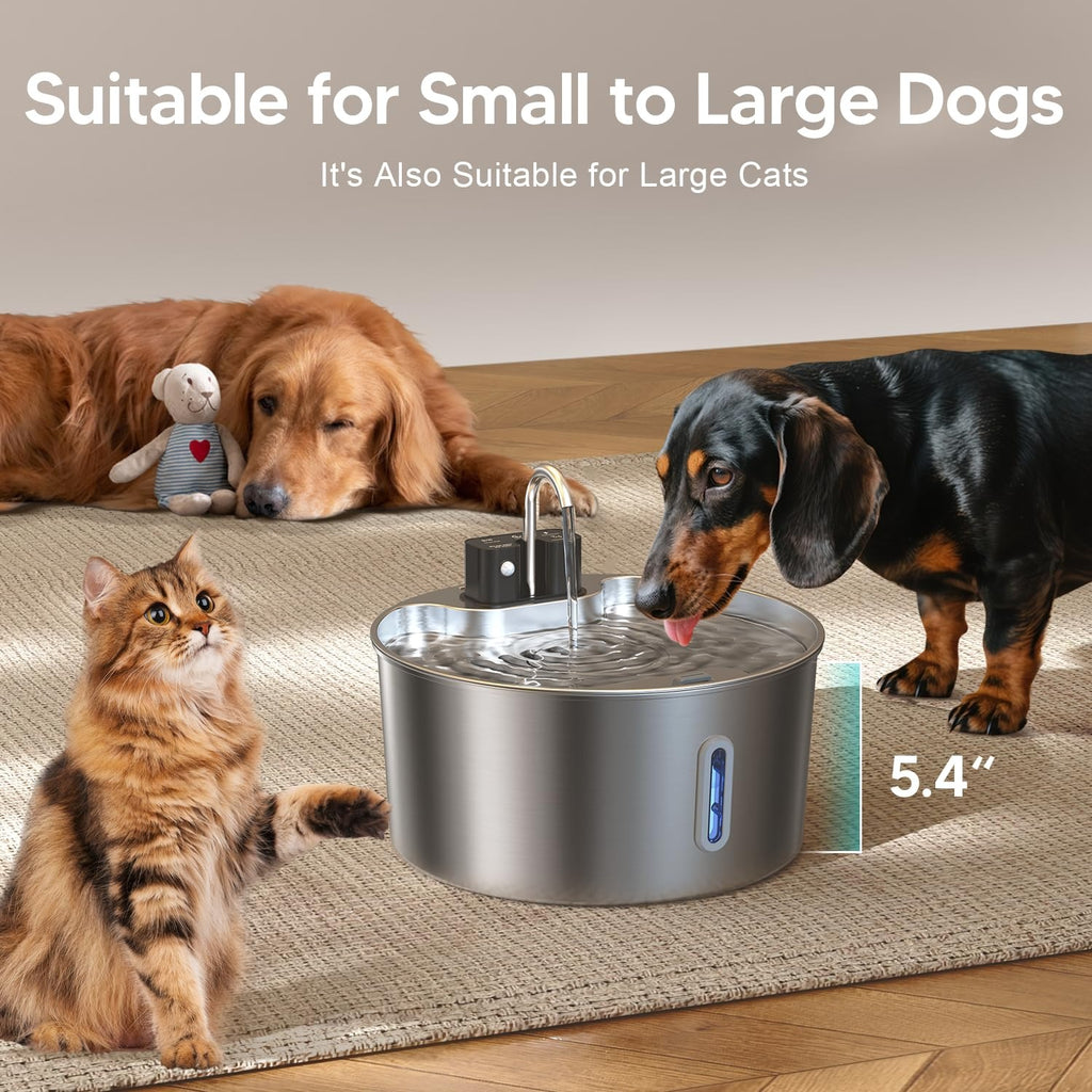 7L Stainless Steel Dog Water Dispenser