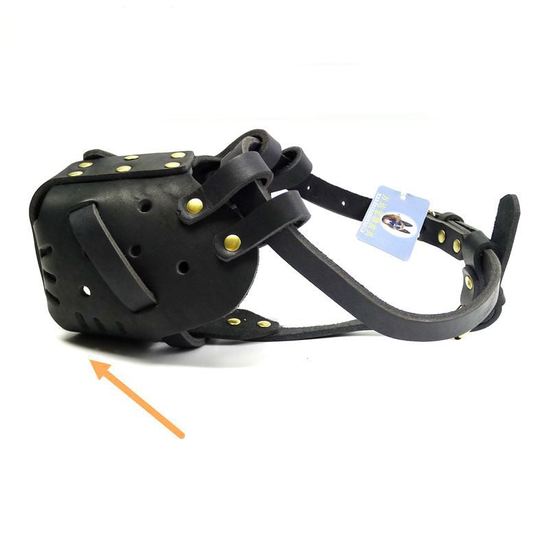 Cowhide Dog Muzzle for Medium and Large Dogs