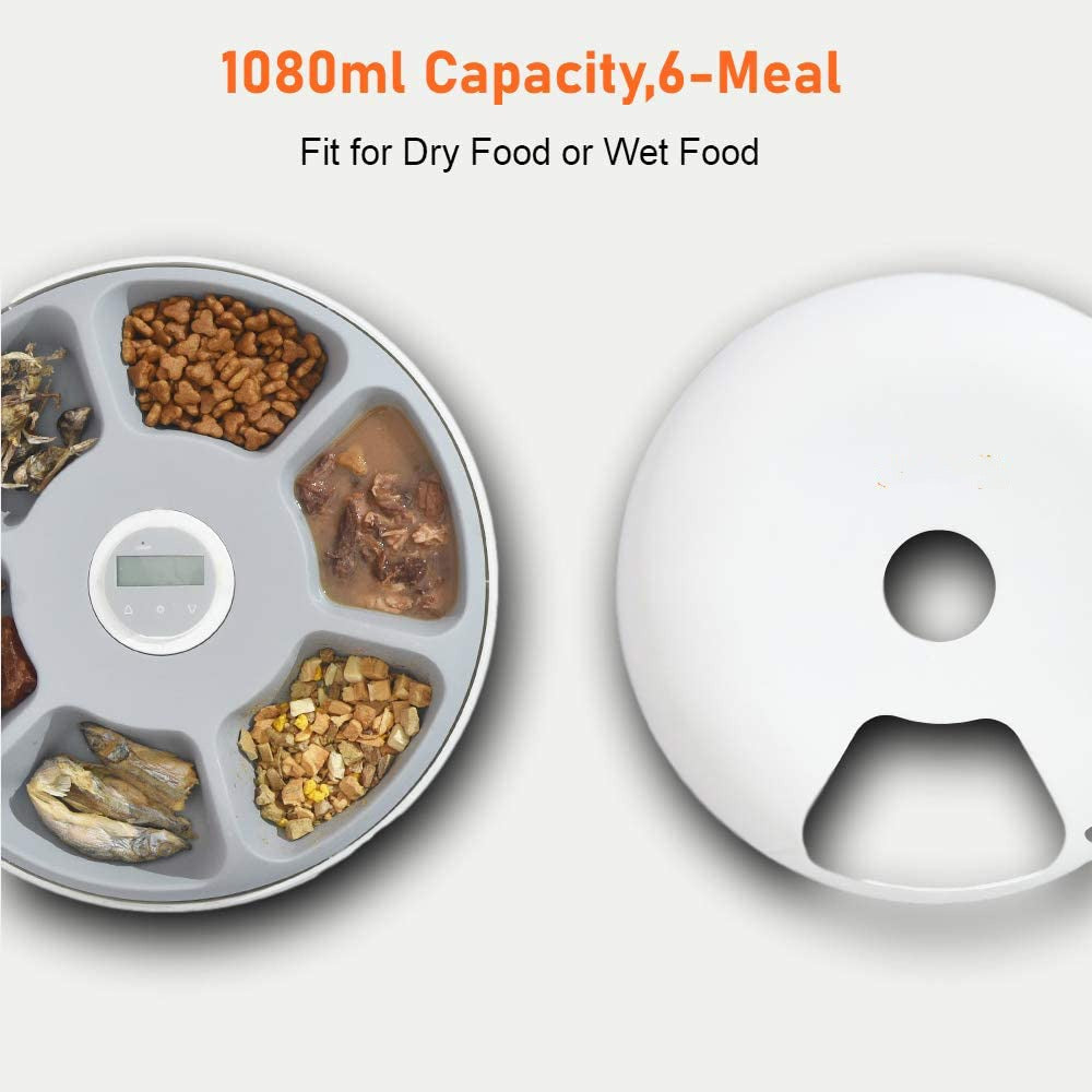 Automatic Cat Feeder 6 Meal USB