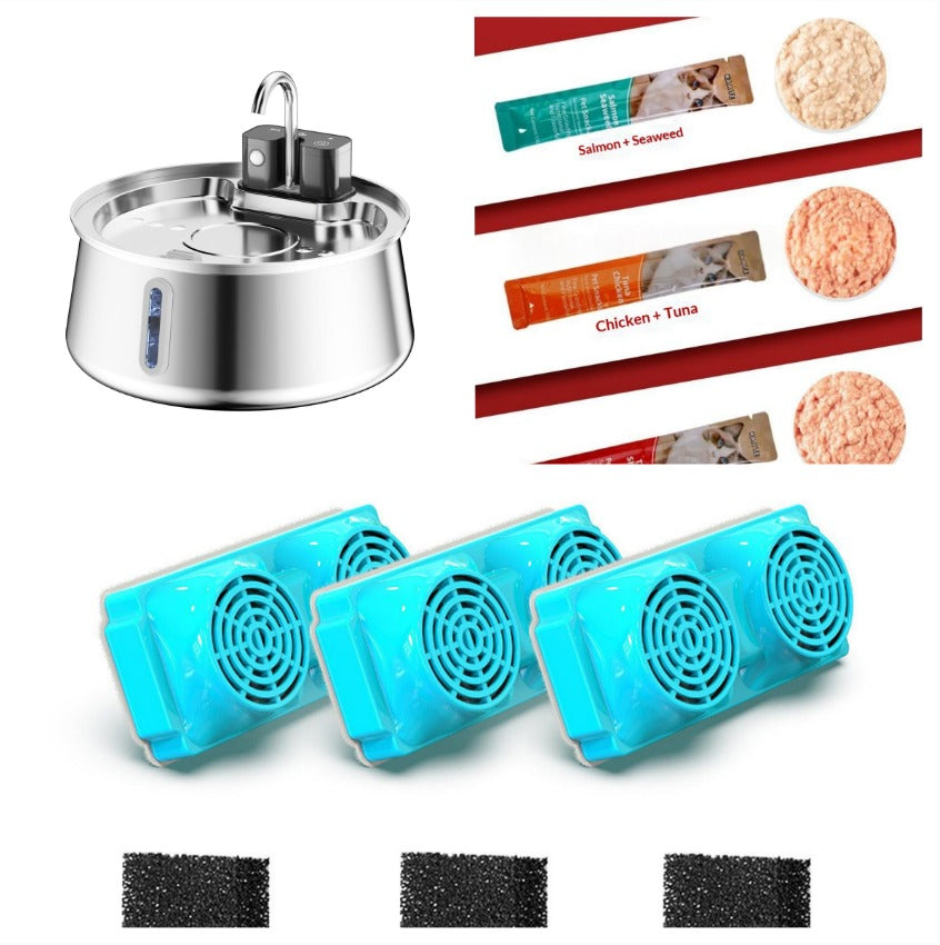 Stainless Steel Wireless Pet Water Fountain