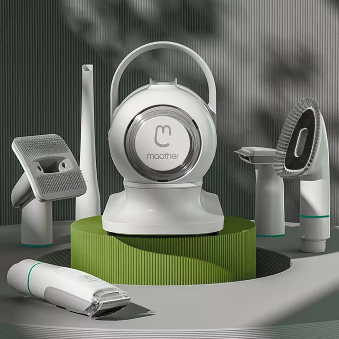 Smart Grooming Tool with Hair Sucker for Pets