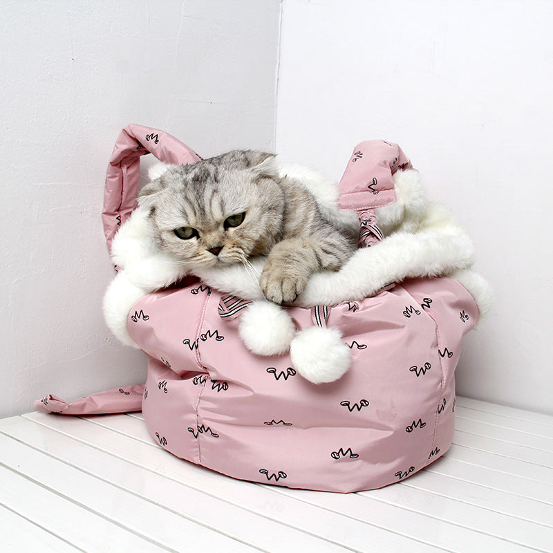 Winter Pet Cat and Dog Warm Front Carrier Backpack