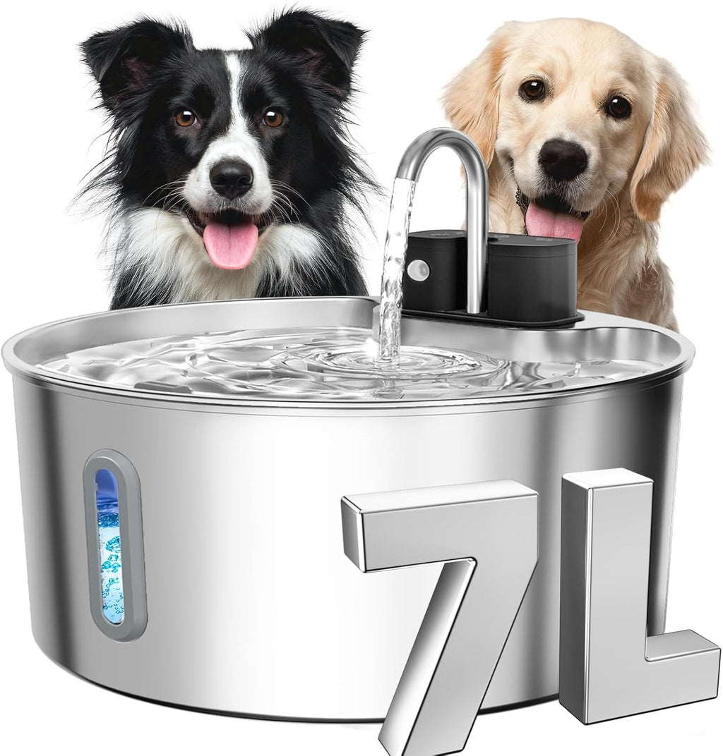 7L Stainless Steel Dog Water Dispenser