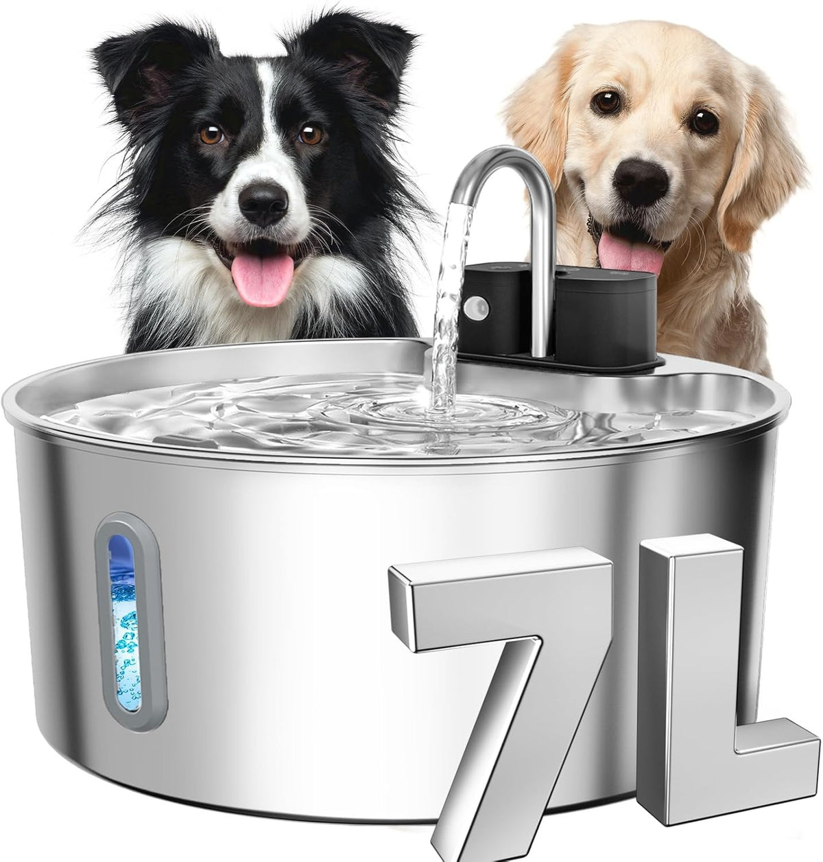 7L Stainless Steel Dog Water Dispenser