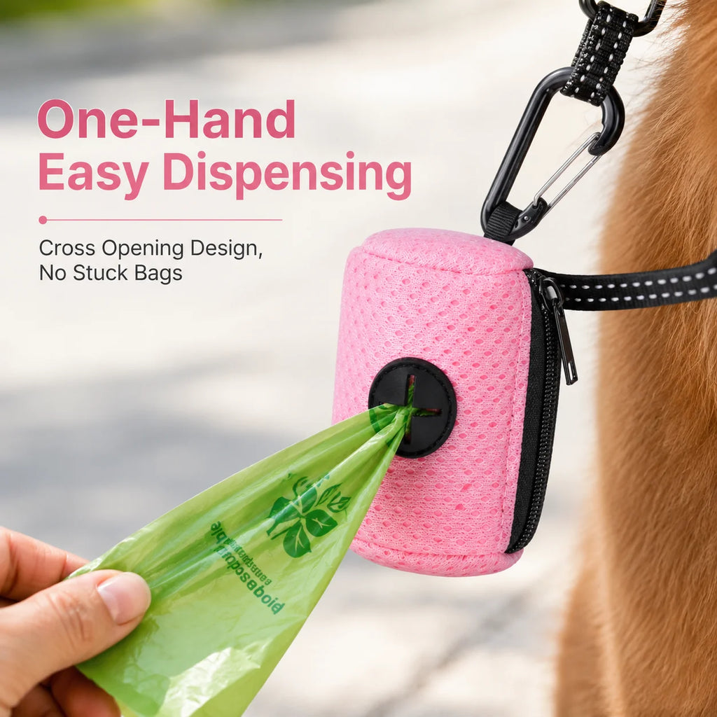 Dog Poop Bag Dispenser Hangingable Dog Poop Bag Holder Poo Bags Dispenser for Dogs Walking Garbage Bags Dispensers Pet Supplies