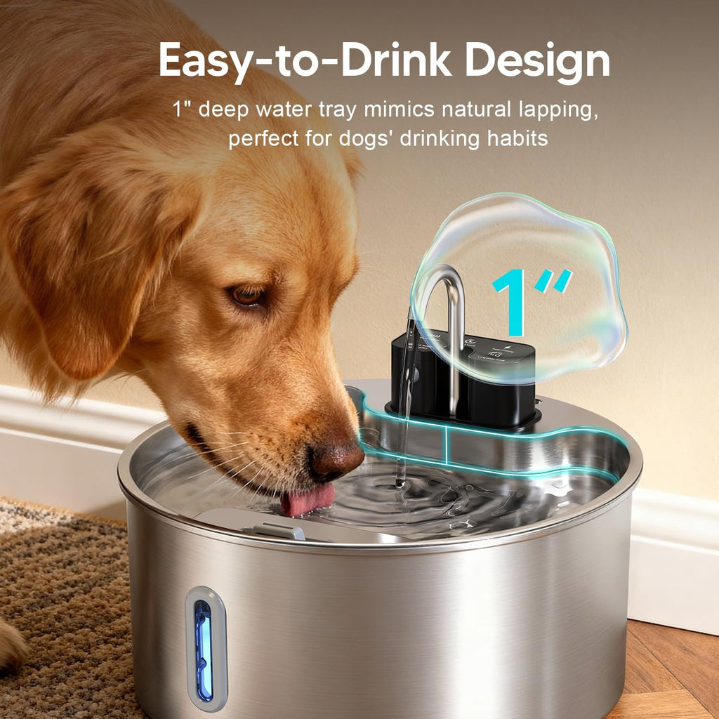 7L Stainless Steel Dog Water Dispenser