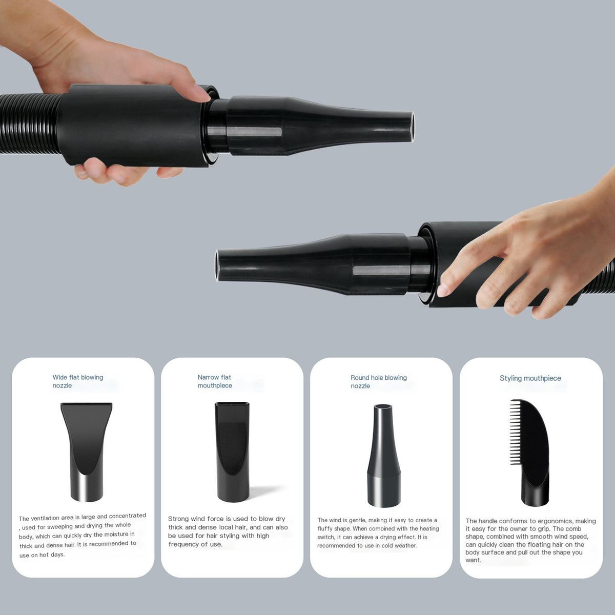 High-Power Pet Blow Dryer for Large Dogs