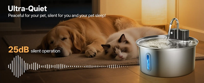 7L Stainless Steel Dog Water Dispenser