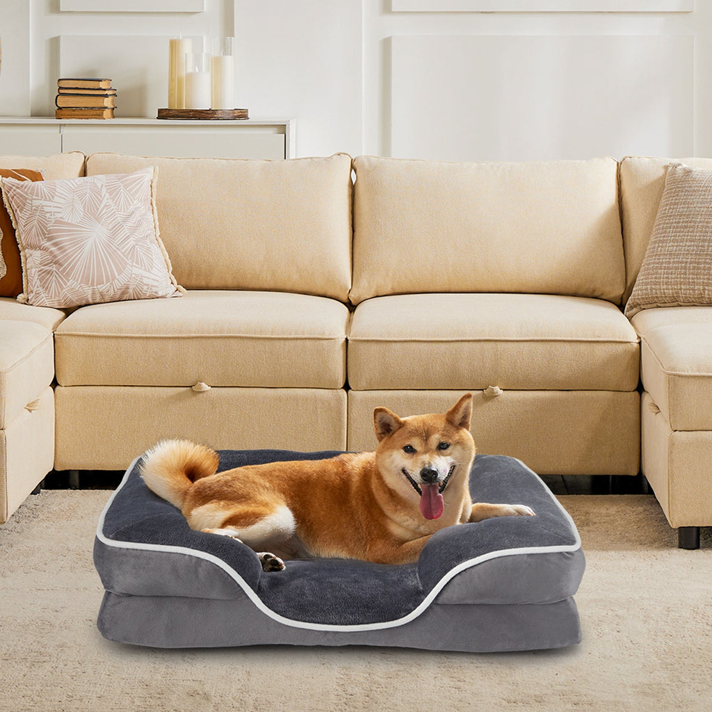 Memory Foam Pet Bed with Washable Cover for Small Dogs & Cats