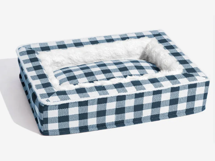 Washable Classic Plaid Pet Bed