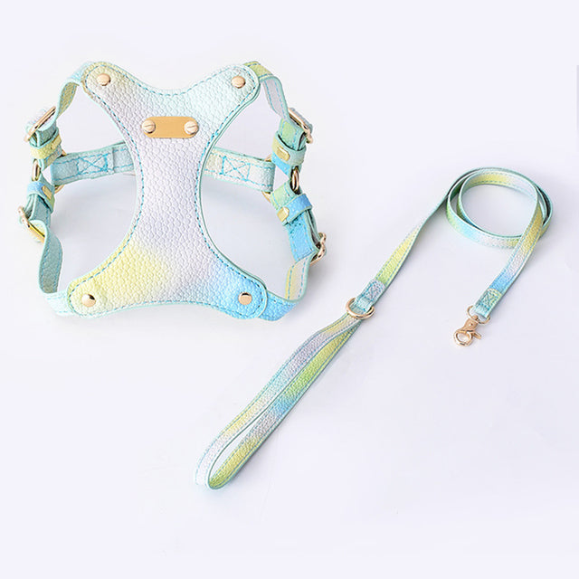 Adjustable Waterproof Leather Pet Harness for Small Dogs