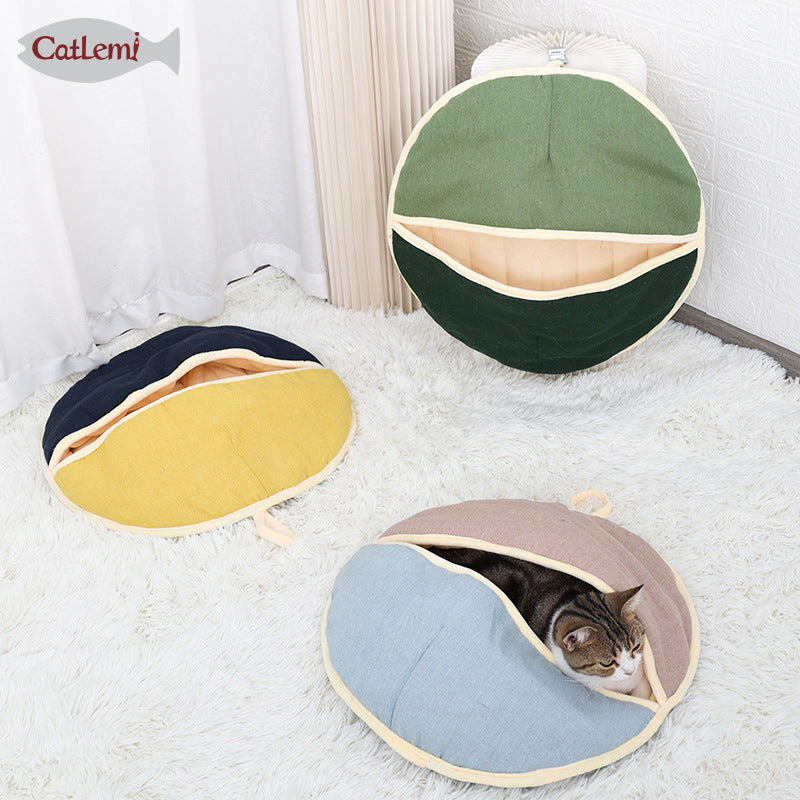 Cat Bed and Sleeping Bag with Dual Use Design
