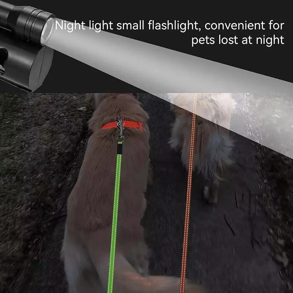 Dual Pet Leash Retractable Reflective Lead 360 Swivel Double Dog Walking Leash