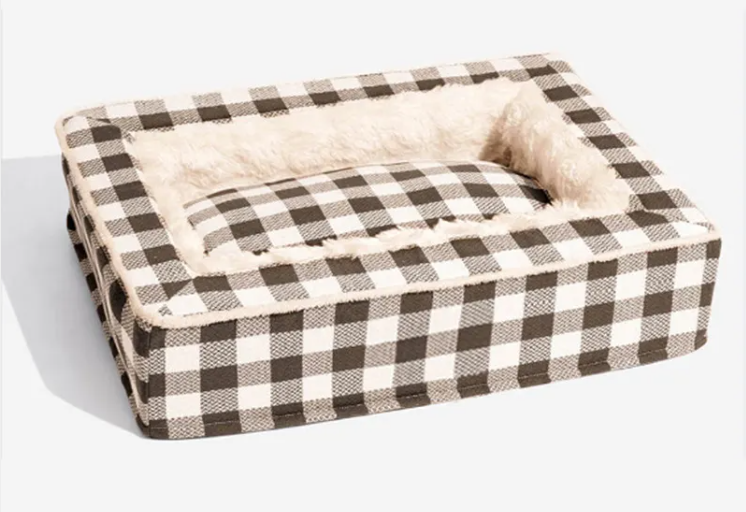 Washable Classic Plaid Pet Bed